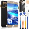 ARSSLY Original Schermo per Samsung Galaxy S7 LCD Schermo per Galaxy S7 SM-G930F SM-G930A SM-G930P LCD Display Touch Screen Assembly con Riparazione Kit(Oro, 5.1)