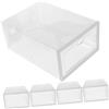 BESTOYARD 5pezzi Scatole Per Scarpe Trasparenti Impilabili Contenitore Per Scarpe Plastica Organizer Di Con Design Cassetto Dimensioni Per Sneakers E Tacchi