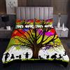 Homemissing copriletto Trapuntato con Albero colorato e Paesaggio Bambini, Set da 3 Pezzi,