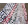 PAGO POCO Novita!!!! Set Strofinacci in 100% Cotone Fantasia Gallina e Quadretti Set da 5 o 10 Pezzi Mis.50x70cm.!!!! (Set 5 Pezzi)