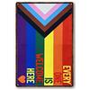 Bioprocess Progress Pride Everyone Is Welcome Here Lgbtq, poster decorativo da parete in metallo arcobaleno, 20 x 30 cm
