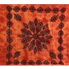 Seamar Telo Copritutto Grande Pavone 100% Cotone Indiano Stampato 210x240 cm (Arancione)