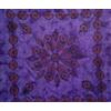 Seamar Telo Copritutto Grande Pavone 100% Cotone Indiano Stampato 210x240 cm (Viola)