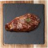 Inscrip Piatto da portata in ardesia, per bistecca e barbecue, tagliere in legno di acacia e pietra naturale, piatto da antipasto, piatto da salmone, piatti piani occidentali (quadrati)