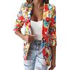 Shiningupup giacca pioggia donna moto christmas giacca inverno donna Tuta da donna casual stampata multicolore e pantaloni lunghi Tuta da risvolto con risvolto giacca pelle donna moto marrone 4.99