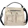 NAJ-OLEARI Borsa Zaino Donna Multitasche in Tessuto, 31x36x9,5 cm (Tortora)