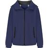 Ninedayx Giacche impermeabili leggere Donna Giacca impermeabile Giacca antipioggia Giacca a vento da donna Giacca a vento da esterno Giacca funzionale attiva traspirante in tinta unita Cappotto casual