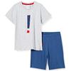 Sanetta Schlafanzug Kurz Grau Set di Pigiama, Grigio Chiaro Melange, 104 cm Bambino