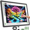 TOHETO Blocco luminoso ricaricabile A3 per pittura a diamante, scatola luminosa ultra luminosa per disegnare, lightbox wireless per tracciare e disegnare, lavagna luminosa senza fili per schizzi (nero