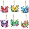 Zamety 6 Pezzi Diamond Painting Portachiavi Farfalla Diamond Painting Pendente DIY Pittura Diamante 5D Diamantini Crystal Art Ornamento Doppia Faccia Strass Adesivi per Bambini Adulti Zaino Borsa