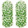MEIVINES Petunie False 2PCS Fiori Finta Cadente Fiori Pendenti Artificiali Fiori Finti Pendenti Da Esterno Gloria Mattutina Per Matrimonio Giardino Parete Balcone (Bianco)