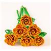 HunterBee 6 rose artificiali in metallo fatte a mano, impermeabili, antiruggine, decorazione floreale in alluminio, non sbiadisce, amore eterno, cortile, cucina, bagno, balcone, decorazione per esterni, fiori