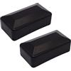 SKIR'CO (2 pz) tappi per pali di recinzione, tappi rettangolari in plastica 40 x 80 mm, coperture per pali di recinzione, nero RAL 9005 colore