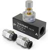 Tailonz Pneumatic Valvola di controllo del flusso d'aria con raccordo a pressione, regolatore di velocità in linea 3/8 di pollice BSP Unione diritta RE-03
