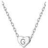 Silvora Collana con Ciondolo Lettera Iniziale in Argento 925 Catena Sottile Medaglia Argento/Oro Placcato Piccoli Gioielli Minimalisti Alfabeto Affascinante Collana con Ciondolo A-Z