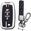 KUNIO Guscio chiave per Mercedes Smart Forfour 453 Fortwo 453 Cabriolet Coupe Citan Kasten Mixto lega di zinco chiave auto protezione portachiavi chiave pieghevole 3 tasti B argento