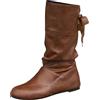 TYUIOP Stivali Texani Donna Stivaletti Donna con Tacco Eleganti Womens Boot Stivaletti Donna con Tacco Beige Stivali Donna Estivi Traforati Stivali Donna Tacco Stivaletti Texani Foderato