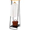 YAMAZAKI 2298 TOWER Coat Rack, black, Steel/Wood, 52 x 47 x 140 cm