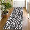 SHACOS Tappeto Runner Ingresso Grigio 60x180cm Tappeto Passatoia per Corridoio Geometrico Moderno Tappeto per Cucina Antiscivolo Lavabile Tappeto Passatoia per Cucina, Bagno, Lavanderie