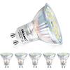 DiCUNO Lampadina LED GU10 Dimmerabile, Bianco freddo 5000K, 4.2W equivalente a lampada alogena 40W, Lampadina LED Spot base GU10, 400LM, 230V, 120° fascio largo, 6 Pezzi