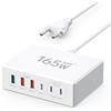 sccvee Caricatore USB C, 165W adattatore multiuso 6 porte con 3 C e 3 A, rapido PD 3.0 Charger Power Alimentatore compatibile con iPhone/Samsung/Google/iPad/laptop/tablet
