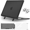 MOSISO Cover Compatibile con MacBook Air 15 Custodia M5 M4 M3 M2 2026-2023 A3448 A3241 A3114 A2941, Cover per Macbook Air 15 Heavy Duty Staffa Piega Case&Copritastiera&Pellicola&Tipo C, Nero