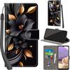 PHINIENLAND Cover per Samsung Galaxy A32 5G Case PU Pelle Custodia [Kickstand] [Chiusura magnetica] [Slot per Schede], Portafoglio Flip Custodia per Samsung A32 5G,Fiori