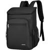 LVEDEORY Zaino Termico,Zaino Frigo,Zaino Termico Porta Pranzo 25l，Borsa Termica Borsa Frigo，Adatto Lavoro，Campeggio，Viaggi，Attività all'Aperto ed Eventi Sportivi (Nero)