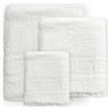 NARCISO - Set Asciugamani Bagno 3 Pezzi per Hotel, B&B e Casa in Cotone, Asciugamani Bianchi Classici (Viso, Doccia, Ospite) Bath Towels ad Alta Assorbenza