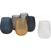 Villa deste Set 6 bicchieri acqua 330 ml in vetro effetto frosted Cala Dorada New Colore Multicolor - 5903529