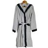 Carrara Voyage accappatoio con cappuccio in spugna di cotone (IT, Testo, L, XL, Regular, Regular, Perla)