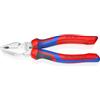 KNIPEX Pinza universale tipo forte cromata con manici comfort, 02 05 180 | 180 mm