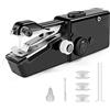 Waiecnksa Macchina da cucire portatile, mini macchina da cucire portatile per principianti, macchina da cucire elettrica fili con cucito