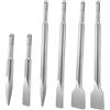 Fracavi Set di 6 scalpelli SDS Plus (2 scalpelli piatti, 2 scalpelli larghi, 2 scalpelli a punta), scalpello a spatola per calcestruzzo, muratura, piastrelle, colla per piastrelle, pietra naturale