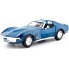Maisto Chevrolet Corvette '70: Originalgetreues Modellauto 1:24, Türen und Motorhaube zum Öffnen, Fertigmodell, 20 cm, Blau (531202)