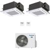 Panasonic CONDIZIONATORE PANASONIC DUAL SPLIT CASSETTA 4 VIE 9000+18000 BTU INVERTER CU-3Z52TBE A+++
