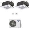 Panasonic CONDIZIONATORE PANASONIC DUAL SPLIT CASSETTA 4 VIE 18000+18000 BTU INVERTER CU-4Z80TBE A++