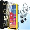iVoler 3+3 Pezzi Vetro Temperato per Xiaomi Redmi 12 4G / 5G / Xiaomi Poco M6 PRO 5G, 3 Pezzi Pellicola Protettiva con 3 Pezzi Pellicola Fotocamera e Cornice di Installazione, HD Chiaro, Senza Bolle