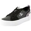 Calvin Klein Jeans Sneakers Vulcanizzate Donna Bold Low con Zeppa, Multicolore (Black/Stormfront), 39