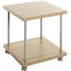 HAKU Tavolino su rotelle in rovere chiaro grigio cashmere MDF metallo carrello di servizio con rotelle - Dimensioni: L 40 x A 45 x P 40 cm Stile: Moderno
