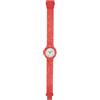HIP HOP Orologio HWU0271 DONNA LAMÉ quadrante CON LOGO BIANCO movimento SOLO TEMPO - 3 LANCETTE QUARZO e CINTURINO SILICONE CON TESSUTO ROSSO