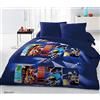 Home Linge Passion Home Passione 54374 Parure di Copripiumino Matrimoniale 3 pezzi Microfibra Ibiza Blu 220 x 240 cm