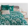 HOME LINGE PASSION Home Passion | Parure copripiumino, 3 pezzi, 100% cotone, 57 fili, 2 persone, 220 x 240 cm, colore: verde smeraldo