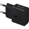 Samsung Caricabatterie USB Type-C Super Fast Charging 25W EP-T2510NBEGEU (senza Cavo), caricatore originale Samsung, porta USB-C, Nero