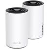 TP-Link Deco XE75(2-pack) Mesh Router AXE5400 Wi-Fi 6E Tri-Band, Sistema Wi-Fi 6E Mesh per Tutta la Casa, Porta Gigabit, 6 GHz, AI-Driven Mesh, HomeShield, MU-MIMO, 2 Pezzi con Copertura Fino a 500㎡