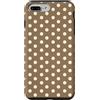 Preppy & Pretty Chic Girl Marrone e Crema Polka Dot Boho Vintage Estetica Punteggiata Custodia per iPhone 7 Plus/8 Plus