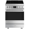 Smeg Cucina a Induzione 4 Fuochi Forno Elettrico con Grill Larghezza x Profondità 60x60 cm colore Acciaio Inox - C6IMXM2 Sinfonia