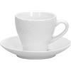 Tognana Margaret, Set 6 Tazzine Caffè con piatto cc 100, Porcellana, Bianco