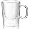 Bormioli Luigi 8.5 cl - Thermic Glass Tazzina Caffé Etiopia in Vetro Borosilicato - Set 2 Pezzi