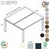 SEIPO DECK scrivania Benches con gambe a ponte p. 1450 piano melaminico Seipo DK.0325 26 27 28 29 30